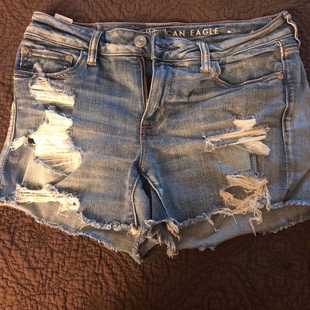 AE Next Level High-waisted Denim Short